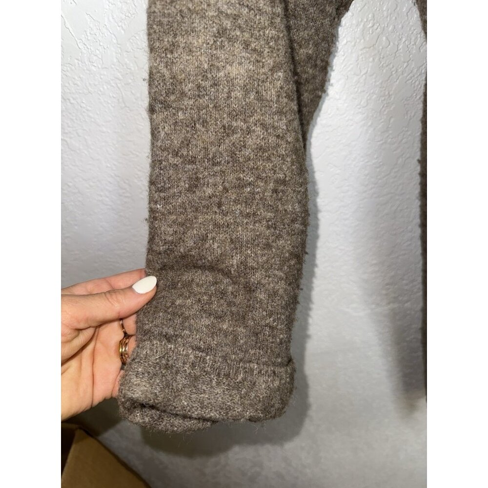 Moth Anthropologie Vallon Cardigan Brown Small Wool Blend Tie-Waist Sweater 1B - Picture 5 of 8
